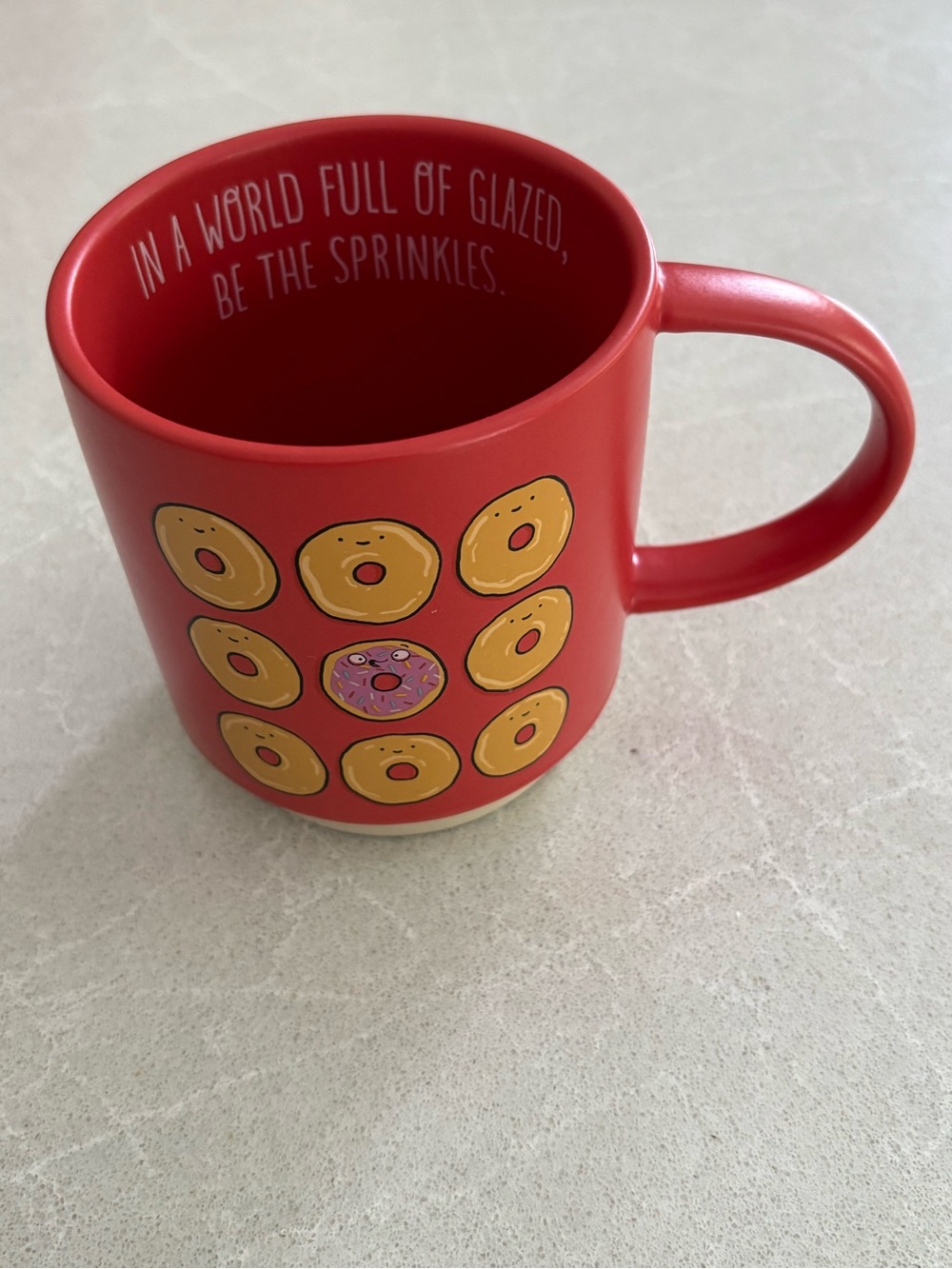 Hallmark Shoebox Be the Sprinkles Red Mug Ceramic Cup 16oz